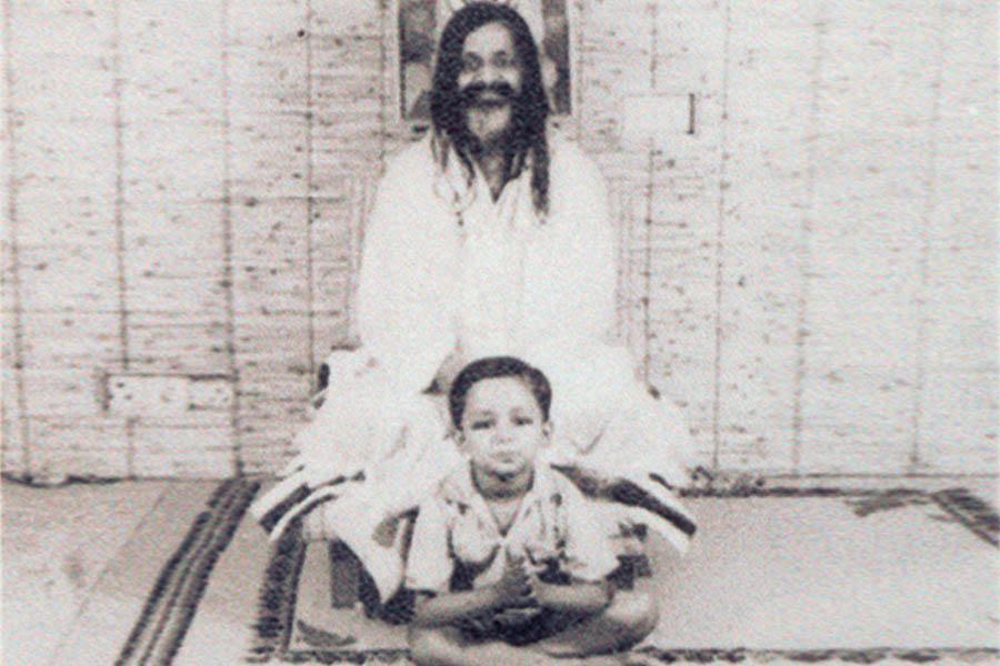 Girish Ji in Rishikesh with Maharishi Ji in his Kutia (hut) In 1965 summer Girish Ji?s has visited Rishikesh with his family and spent about 20 days. Maharishi Ji use to call Girish in every meeting, though he was very young and not able to understand any thing. When people ask Maharishi Ji why Girish Ji is called in meetings, Maharishi Ji said ?I know and he knows. Seed does not know his potential, that it will be a big tree some time?.
